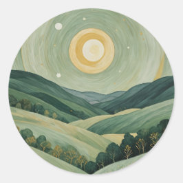 Lunar Lullaby Ronde Sticker