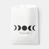Lunar Luxe Black & Cream Moon Phase Wedding Bedankzakje (Voorkant)