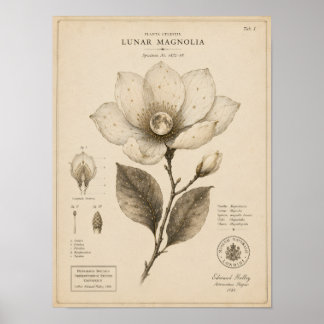 Lunar Magnolia Victoriaans Botanisch Museum Print