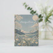 Lunar Meadow gepersonaliseerd Briefkaart (Staand voorkant)