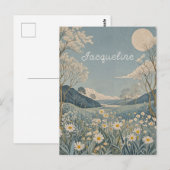 Lunar Meadow gepersonaliseerd Briefkaart (Voorkant / Achterkant)
