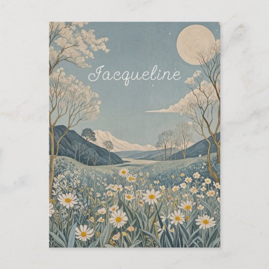 Lunar Meadow gepersonaliseerd Briefkaart (Voorkant)