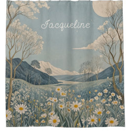 Lunar Meadow gepersonaliseerd Douchegordijn