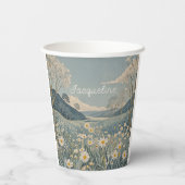 Lunar Meadow gepersonaliseerd Papieren Bekers (Achterkant)