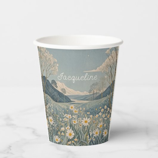 Lunar Meadow gepersonaliseerd Papieren Bekers (Voorkant)