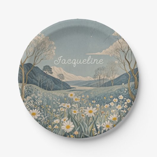 Lunar Meadow gepersonaliseerd Papieren Bordje (Voorkant)