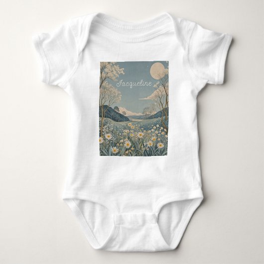 Lunar Meadow gepersonaliseerd Romper (Voorkant)