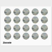 Lunar Meadow gepersonaliseerd Ronde Sticker (Vel)
