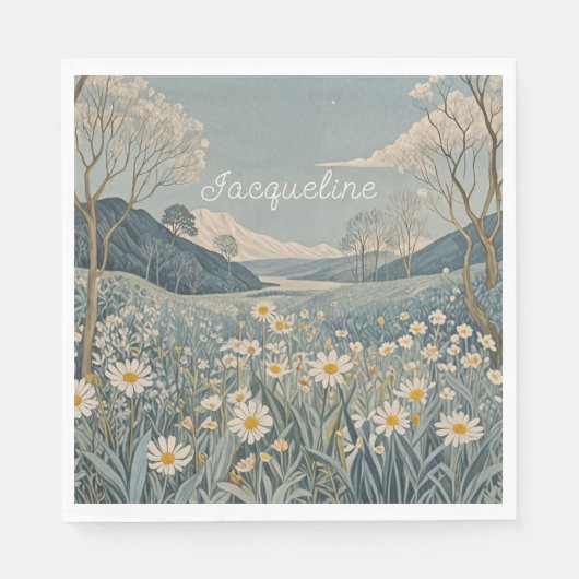 Lunar Meadow gepersonaliseerd Servet (Voorkant)