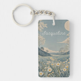Lunar Meadow gepersonaliseerd Sleutelhanger