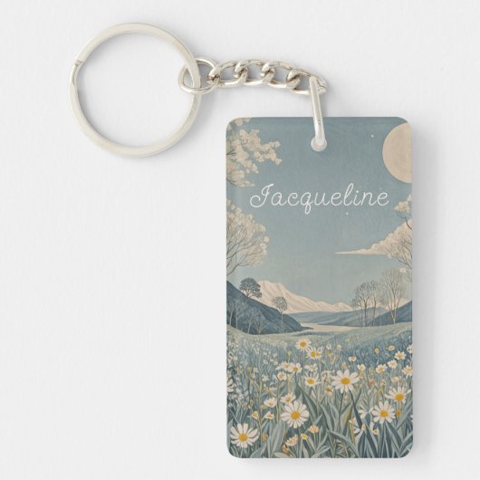 Lunar Meadow gepersonaliseerd Sleutelhanger (Voorkant)