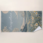 Lunar Meadow gepersonaliseerd Strandlaken (Voorkant)