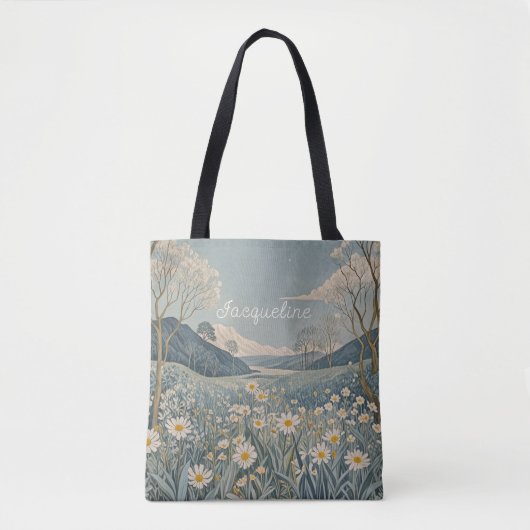 Lunar Meadow gepersonaliseerd Tote Bag (Voorkant)