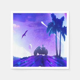 Lunar Mirage – Surreal Palestinian Digital Art Pap Servet