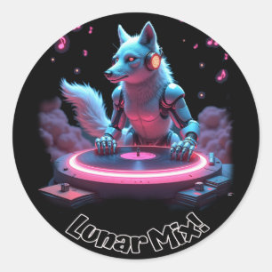 Lunar Mix, Wolf Beats Ronde Sticker