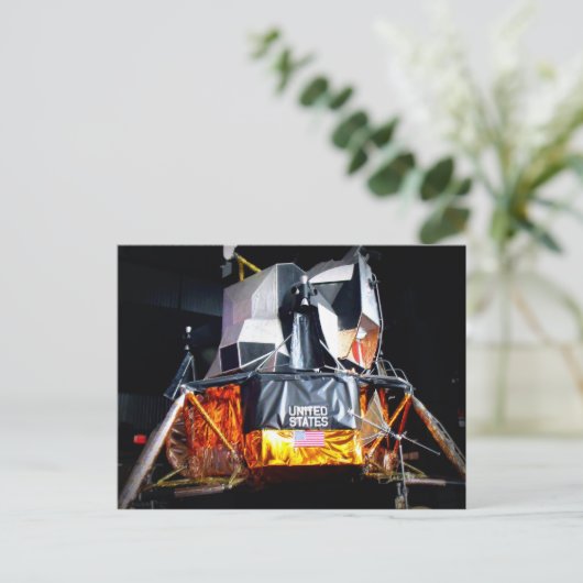 Lunar-module bij nacht briefkaart (Staand voorkant)