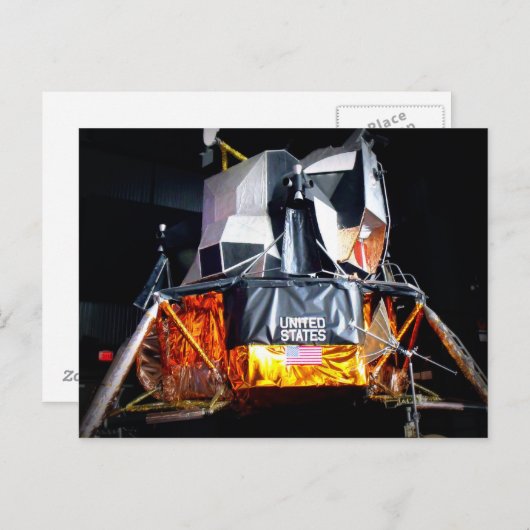 Lunar-module bij nacht briefkaart (Voorkant / Achterkant)