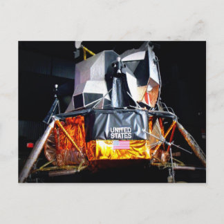 Lunar-module bij nacht briefkaart