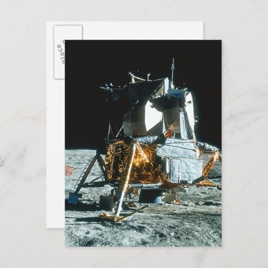 Lunar-module op de maan briefkaart (Voorkant / Achterkant)