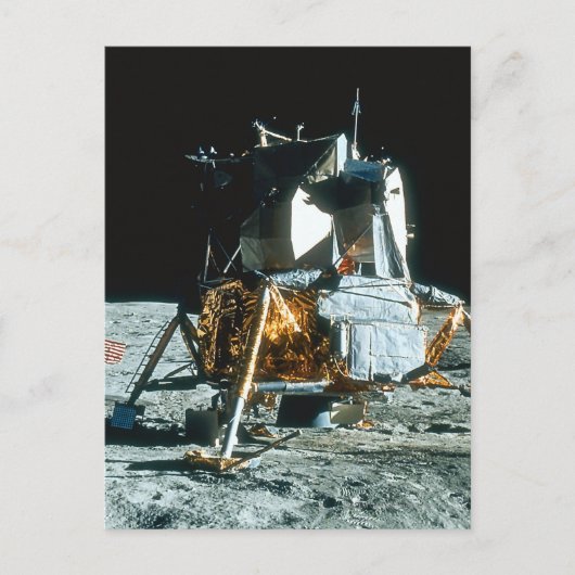 Lunar-module op de maan briefkaart (Voorkant)