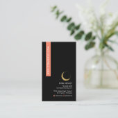 Lunar Moon Floral Celestial Modern Visitekaartje (Staand voorkant)