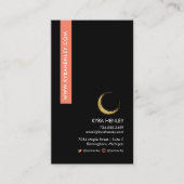 Lunar Moon Floral Celestial Modern Visitekaartje (Voorkant)