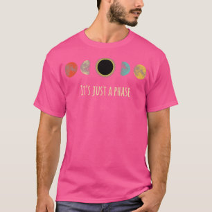 Lunar Moon is slechts een faseback-upontwerp T-shirt