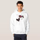 Lunar Moon Landing Basic Hooded Sweatshirts, White Hoodie (Voorkant volledig)