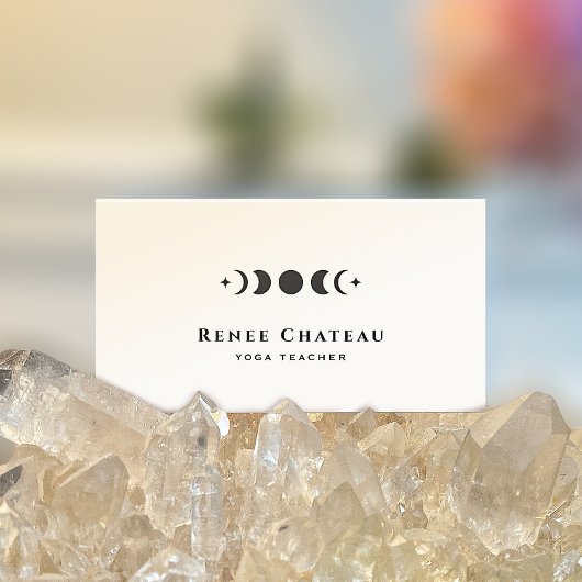 Lunar Moon Phases Astrology Yoga Teacher Visitekaartje