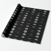 Lunar Moon Phases Celestial Cadeaupapier (Uitgerold)