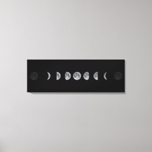Lunar Moon Phases Celestial Canvas Afdruk
