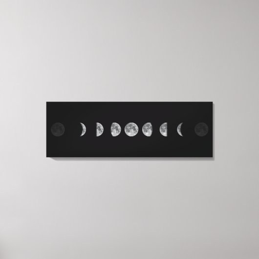 Lunar Moon Phases Celestial Canvas Afdruk (Voorkant)