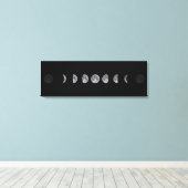 Lunar Moon Phases Celestial Canvas Afdruk (Insitu (Houten vloer))