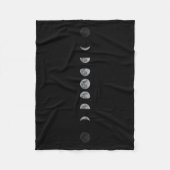 Lunar Moon Phases Celestial Fleece Deken (Voorkant)