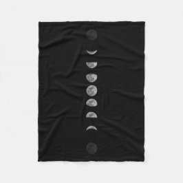 Lunar Moon Phases Celestial Fleece Deken