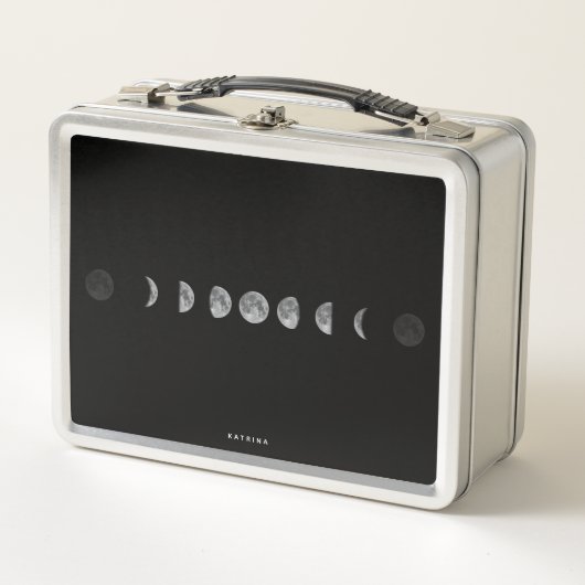Lunar Moon Phases Celestial Gepersonaliseerd Name (Voorkant)
