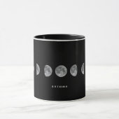 Lunar Moon Phases Celestial Gepersonaliseerd Name Mok (Midden)