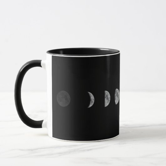 Lunar Moon Phases Celestial Gepersonaliseerd Name Mok (Links)