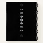 Lunar Moon Phases Celestial Gepersonaliseerd Name Notitieboek (Achterkant)