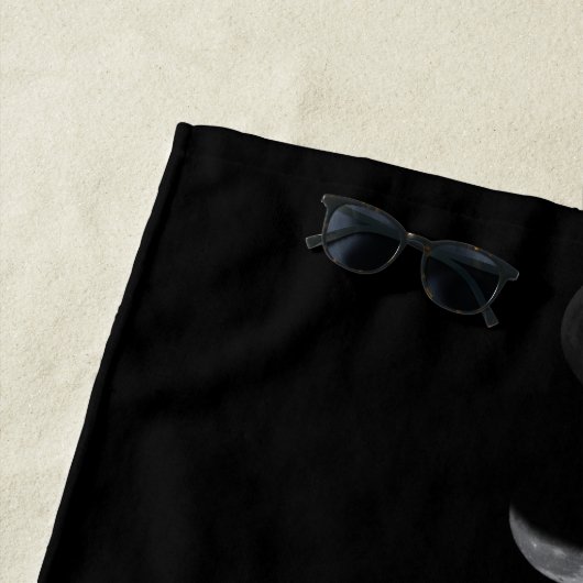 Lunar Moon Phases Celestial Gepersonaliseerd Name Strandlaken (In situ)