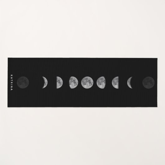 Lunar Moon Phases Celestial Gepersonaliseerd Name Yogamat (Voorkant (horizontaal))