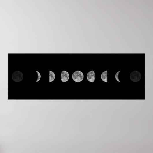 Lunar Moon Phases Celestial Poster (Voorkant)