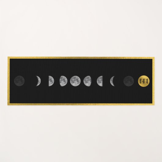 Lunar Moon Phases Studio Instructor Business Logo Yogamat (Voorkant (horizontaal))