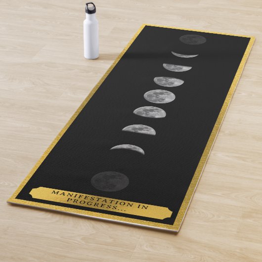Lunar Moon Phases Studio Zwart Goud Instructeur Yogamat (In situ)