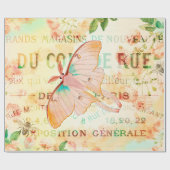 Lunar Moth en Rozen Ephemera Cadeaupapier (Vlak)