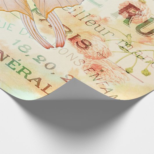 Lunar Moth en Rozen Ephemera Cadeaupapier (Hoek)