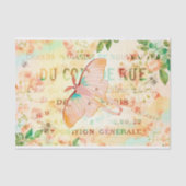 Lunar Moth en Rozen Ephemera-weefselpapier Tissuepapier (Voorkant)