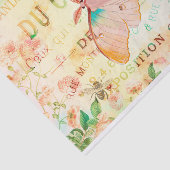 Lunar Moth en Rozen Ephemera-weefselpapier Tissuepapier (Detail)