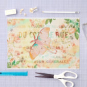 Lunar Moth en Rozen Ephemera-weefselpapier Tissuepapier (Craft)