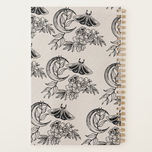 Lunar Moth Personalized Planner (Achterkant)